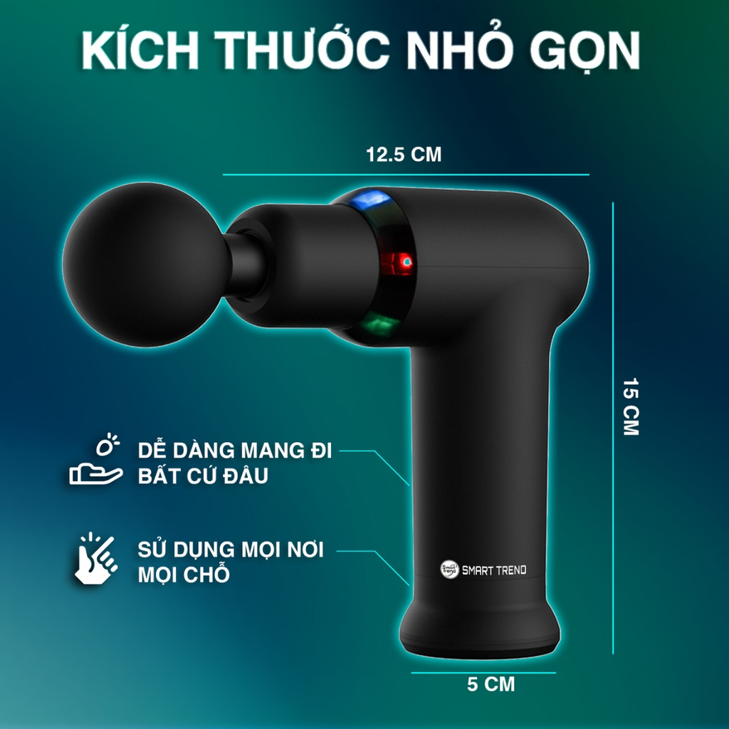 Máy Mát Xa Áp Suất Sưởi Ấm 4 Đầu Cầm Tay Với 8 Chế Độ Thư Giãn Cơ Và Mát Xa Usb Mini