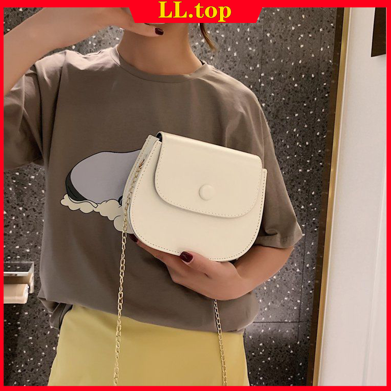 Túi Đeo Chéo Mini Khóa Nam Châm Đính Đinh Tán Thời Trang Cho Nữ