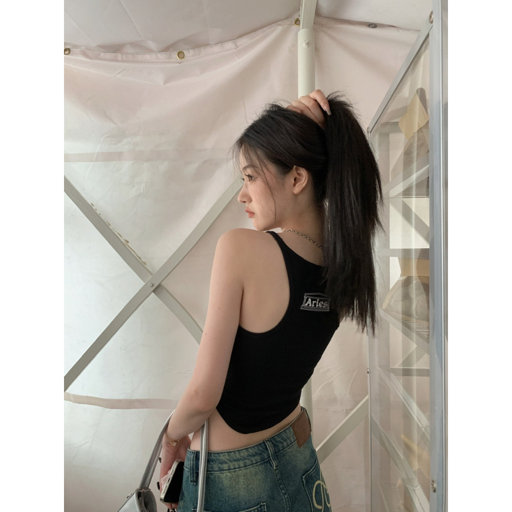 【JMWOMEN】Áo Hai Dây Ngắn Có Đệm Ngực / Áo Lót Cơ Bản Nhiều Màu Dễ Thương Thời Trang Mùa Hè