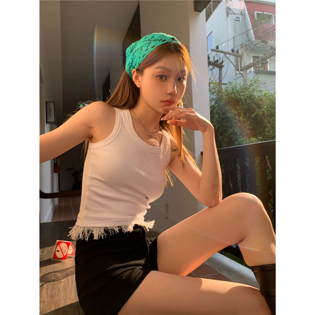 QADCOL Áo Thể Thao Không Tay Thời Trang Mùa Hè Phong Cách retro Dành Cho Nữ