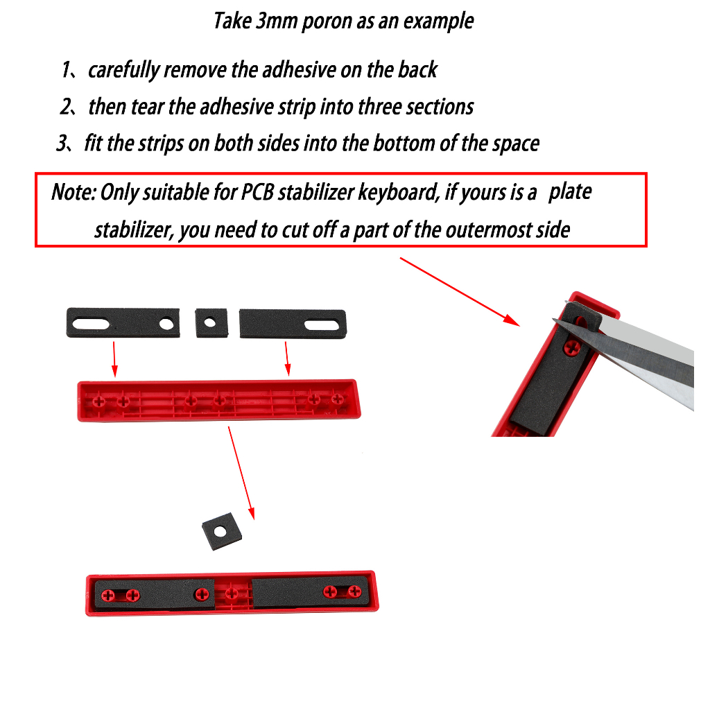 Thanh Mút Xốp EVA Cho Bàn Phím 6.25u 7u Mx