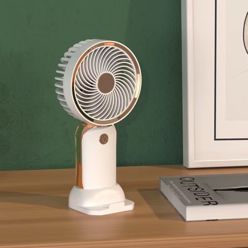 Quạt Cầm Tay Nhỏ Gọn Có Đế Sạc USB 4 Màu Tùy Chọn Dùng Trong Nhà / Ngoài Trời Vào Mùa