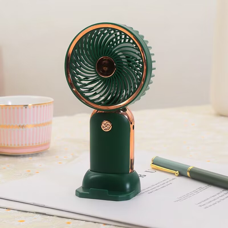 Quạt Cầm Tay Nhỏ Gọn Có Đế Sạc USB 4 Màu Tùy Chọn Dùng Trong Nhà / Ngoài Trời Vào Mùa