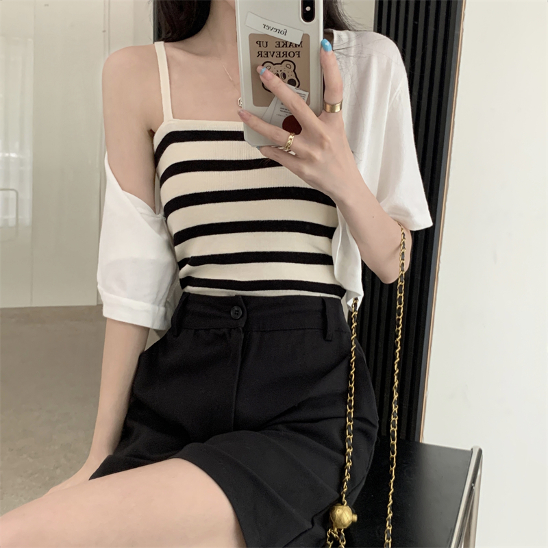 LANJIEXI Áo Khoác Cardigan Dệt Kim Mỏng Tay Ngắn Thời Trang Mùa Hè Dành Cho Nữ