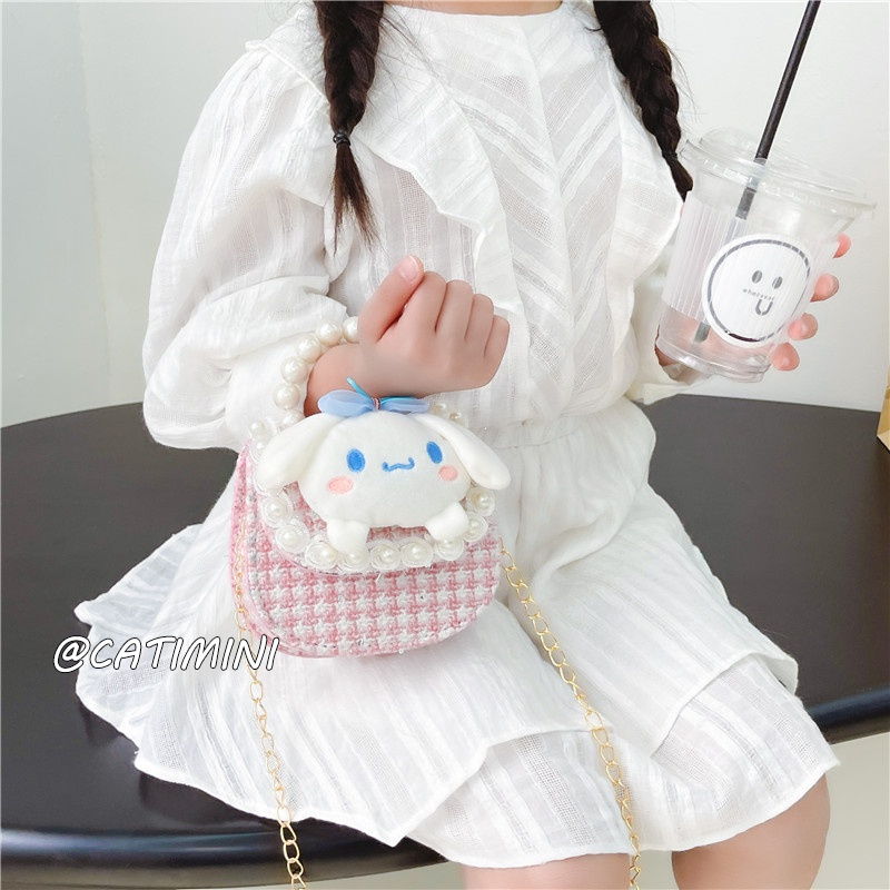 CATIMINI Túi Xách Công Chúa Đeo Chéo Đính Ngọc Trai Dễ Thương Cho Bé Gái