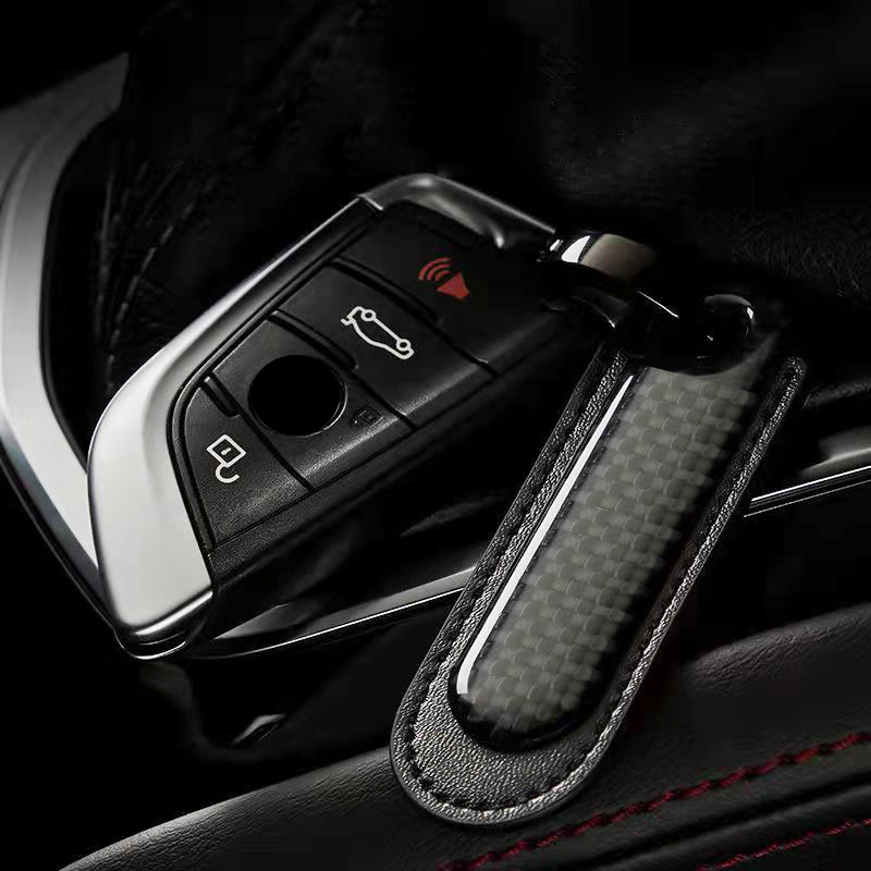 1 Móc Khóa Da Sợi Carbon Cao Cấp Chống Mất Cho Buick Excelle XT Verano Regal LaCrosse Envision