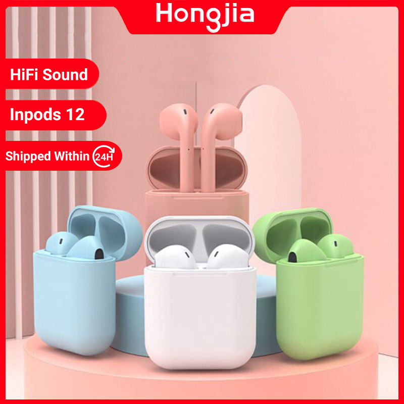 Tai Nghe Không Dây Bluetooth 5.0 i12 Tai Nghe Bluetooth TWS Điều Khiển Cảm Ứng Nhiều Màu Sắc