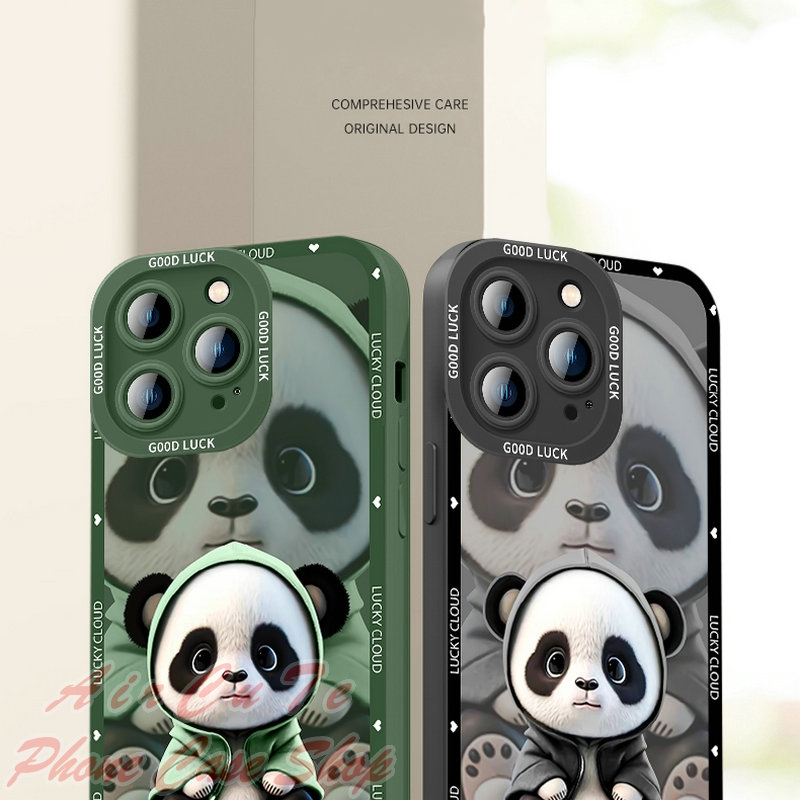 Ốp lưng Samsung J8 J7 Pro Prime 2017 J6 J4 Plus 2018 S21 S20 FE 5G SamsungJ8 SamsungJ7 SamsungJ6 SamsungJ4 SamsungS21 SamsungS20 Big Eye Camera Cute Panda Soft Case