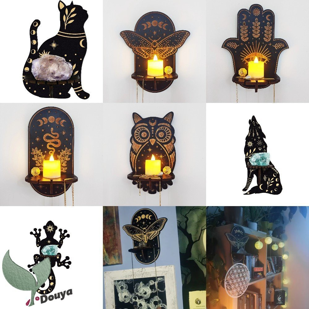 Giá Đỡ Trưng Bày Vòng Cổ Bằng Gỗ Pha Lê Gắn Tường Trang Trí Phòng Khách / Phòng Tắm