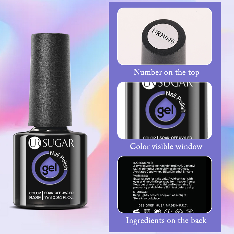 Set 12 lọ gel sơn móng tay UR SUGAR nhiều màu sắc chuyên dụng dung tích 7.5ml