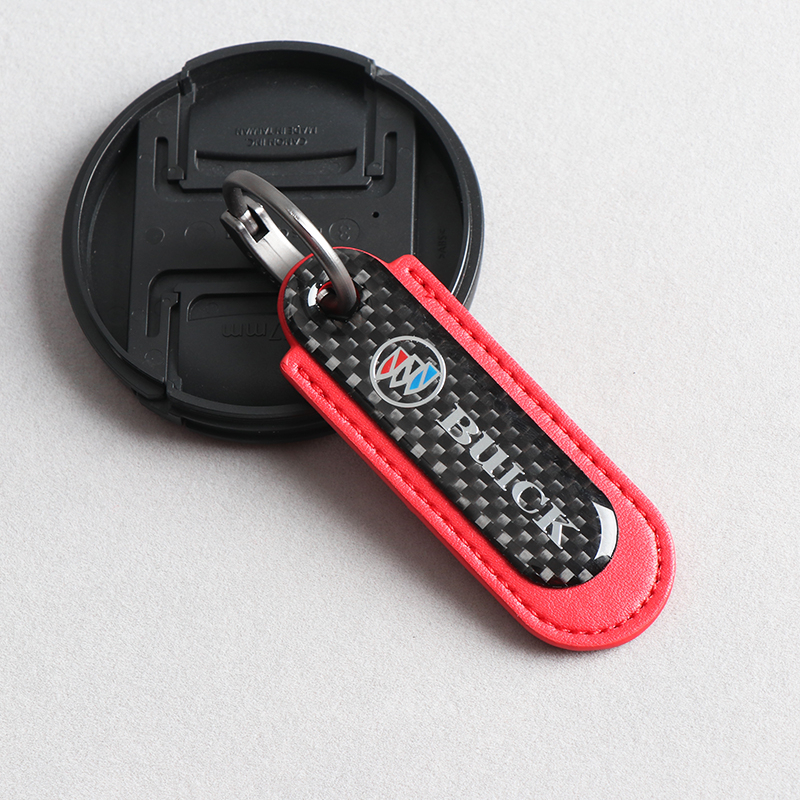 1 Móc Khóa Da Sợi Carbon Cao Cấp Chống Mất Cho Buick Excelle XT Verano Regal LaCrosse Envision