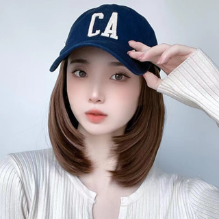  Mũ Lưỡi Trai Phối Tóc Giả Ngắn Thời Trang Cho Nữ 