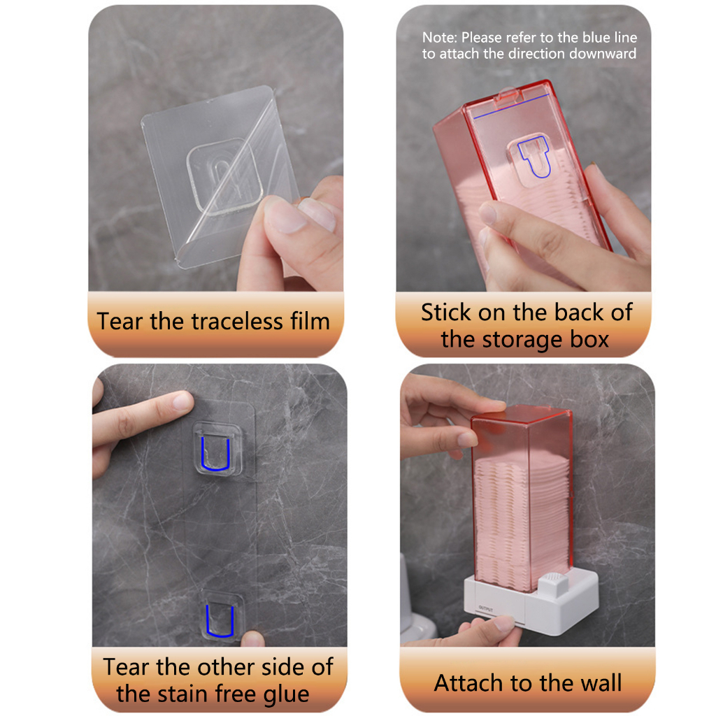 Hộp Đựng Bông Cotton Chống Bụi Hình Chữ Nhật Bằng Nhựa Tái Sử Dụng Tiện Lợi