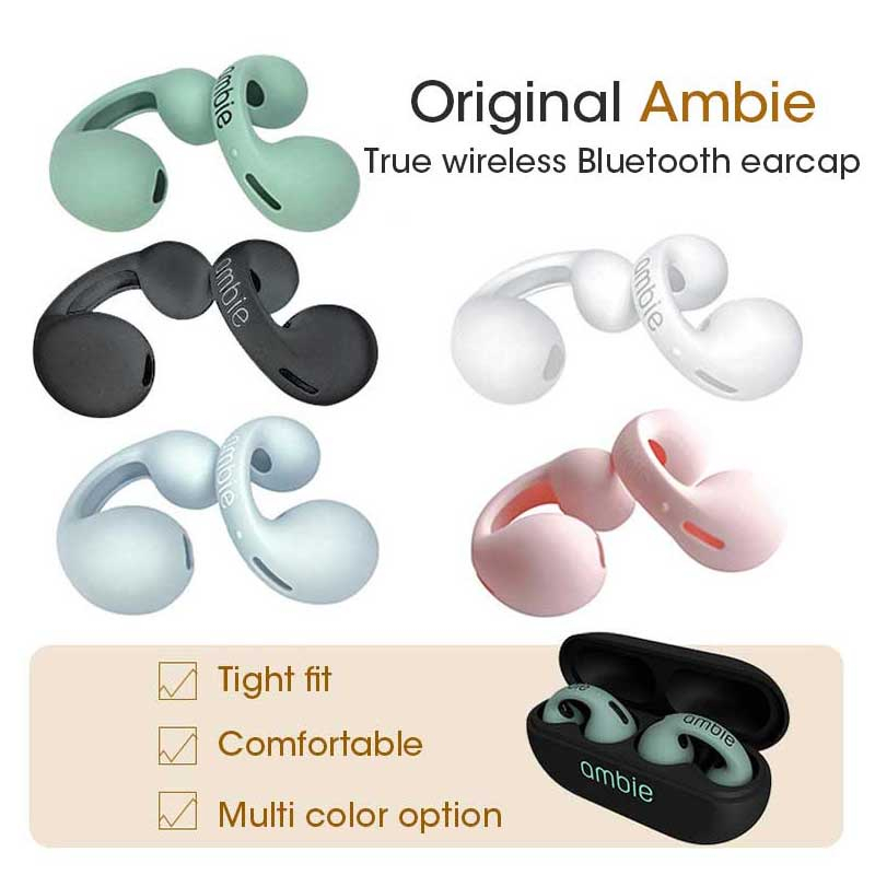 Tai Nghe Bluetooth TWS 2023 Ambie Truyền Âm Qua Xương Tai Không Dây