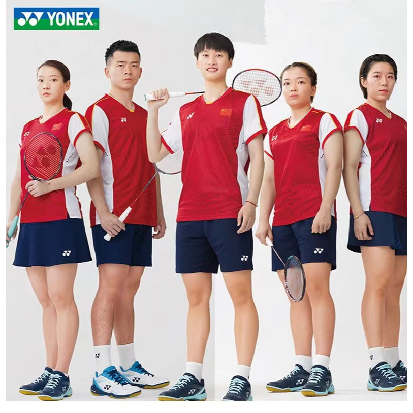 Bộ Quần Áo Chơi Cầu Lông YONEX Phiên Bản Vô Địch Thế Giới Quốc Gia Nhanh Khô Thoáng Khí Cho Nam Và Nữ