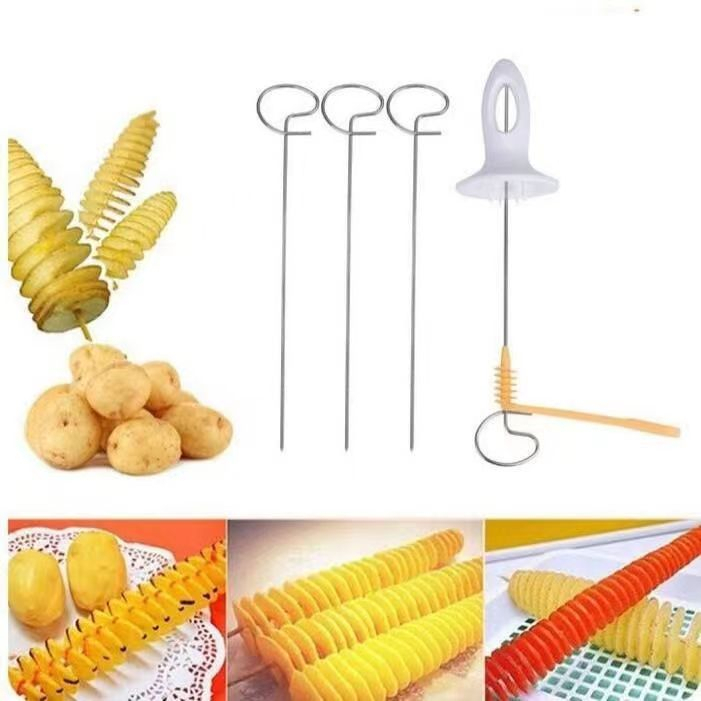 1 Bộ Dụng Cụ Cắt Khoai Tây Lốc Xoáy Đa Năng