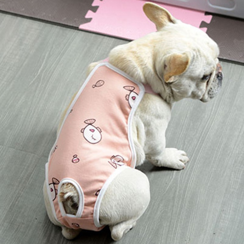 Quần Vệ Sinh Bằng Cotton Có Dây Đeo Tùy Chỉnh Cho Thú Cưng Chó Bull
