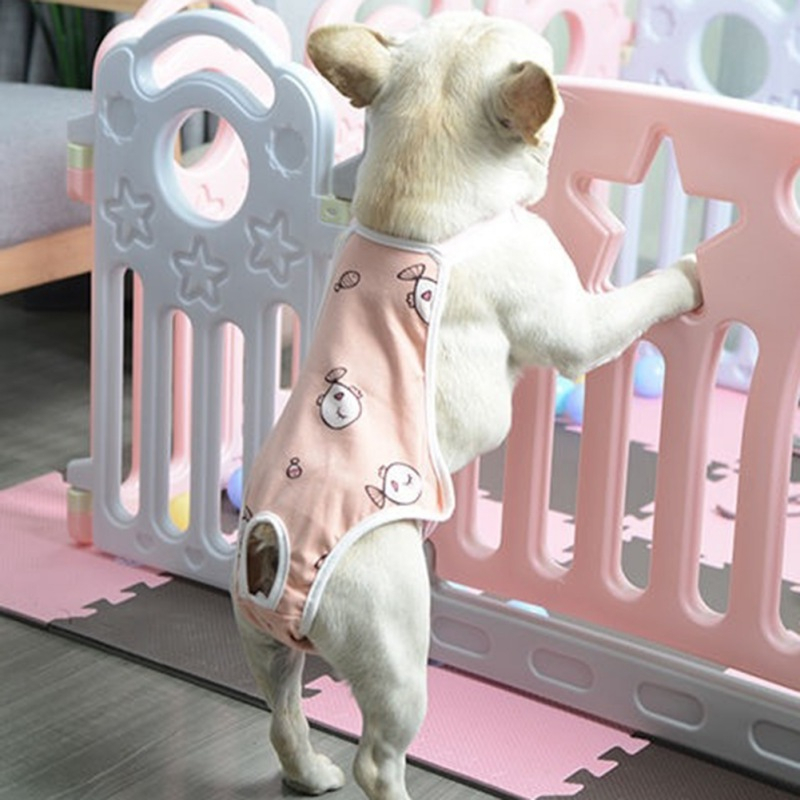 Quần Vệ Sinh Bằng Cotton Có Dây Đeo Tùy Chỉnh Cho Thú Cưng Chó Bull