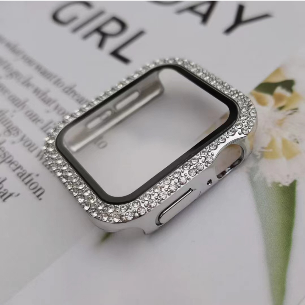 Ốp Bảo Vệ Mặt Kính Cường Lực Dành Cho Apple Watch 38mm 40mm 42mm 44mm 41 / 45mm 7 6 SE 5 4 3 2 1
