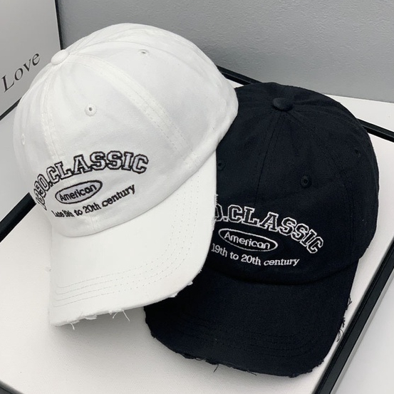 Mũ Lưỡi Trai Chất Liệu Cotton Mềm Thêu Chữ Phong Cách Hàn Quốc Thời Trang Xuân Hè Cho Cặp Đôi