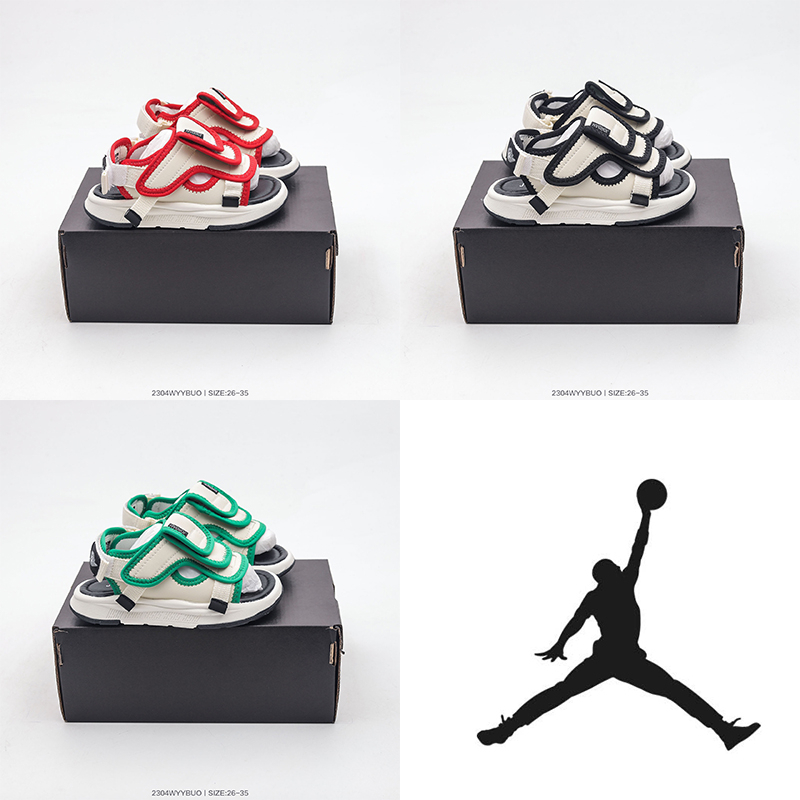 Giày Xăng Đan Đi Biển Phối Khóa Dán Thời Trang Cho Bé 313-2023air Jordan