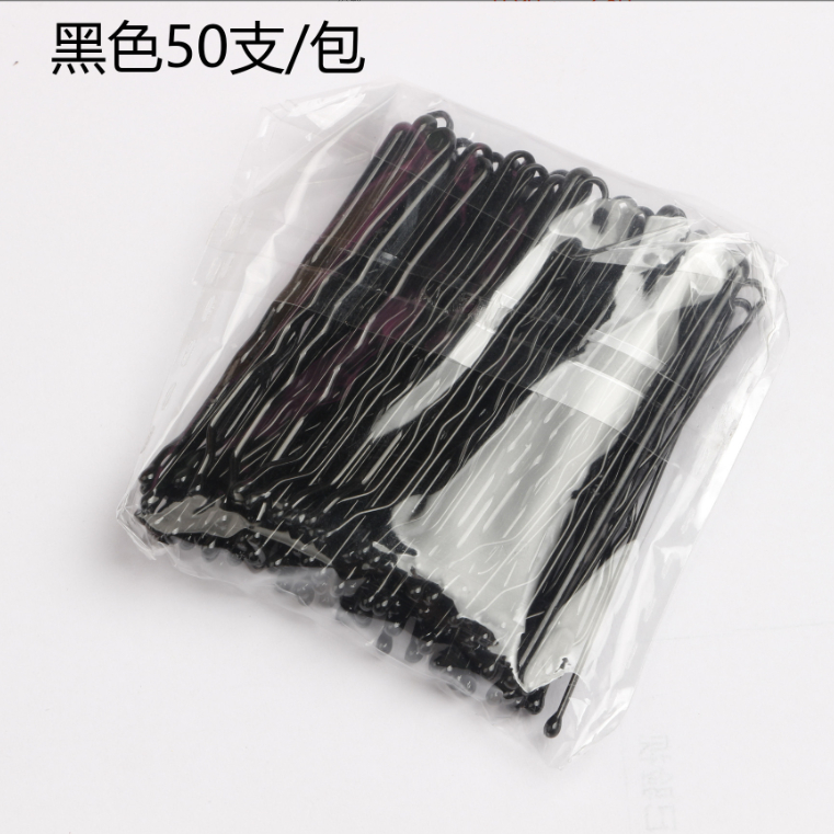 Set 50 Kẹp Tăm Gợn Sóng Màu Đen