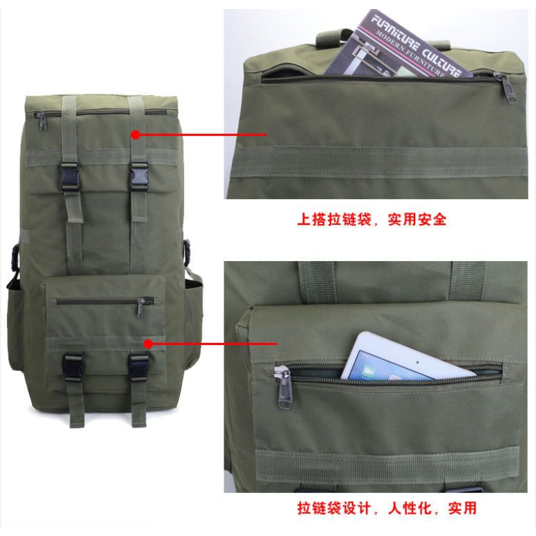 Túi du lịch cỡ lớn 120L Mô hình không thấm nước Cá nhân hóa lưới cho nam giới Túi leo núi công suất lớn Du lịch ngoài trời Túi du lịch đôi cho nam giới