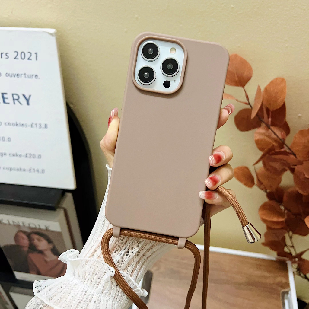 Ốp Điện Thoại Chống Sốc Có Dây Đeo Cho iPhone 14Promax 14Pro 14 13 12 11 X 8P 7 6P