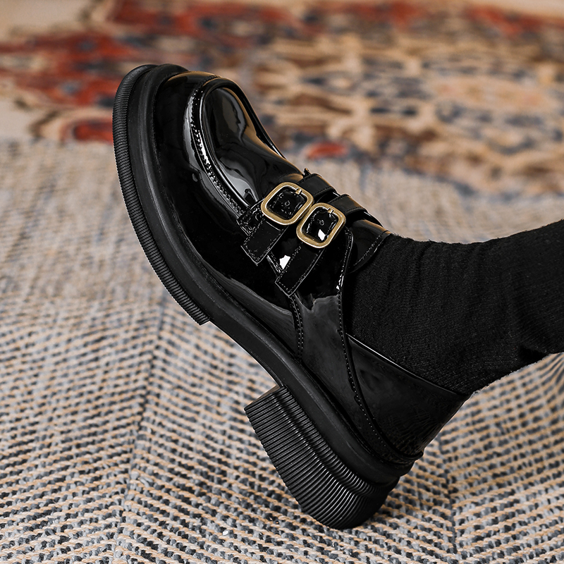 Giày Da Đế Dày Phong Cách Anh Quốc Thời Trang Cho Nữ Size 35-42