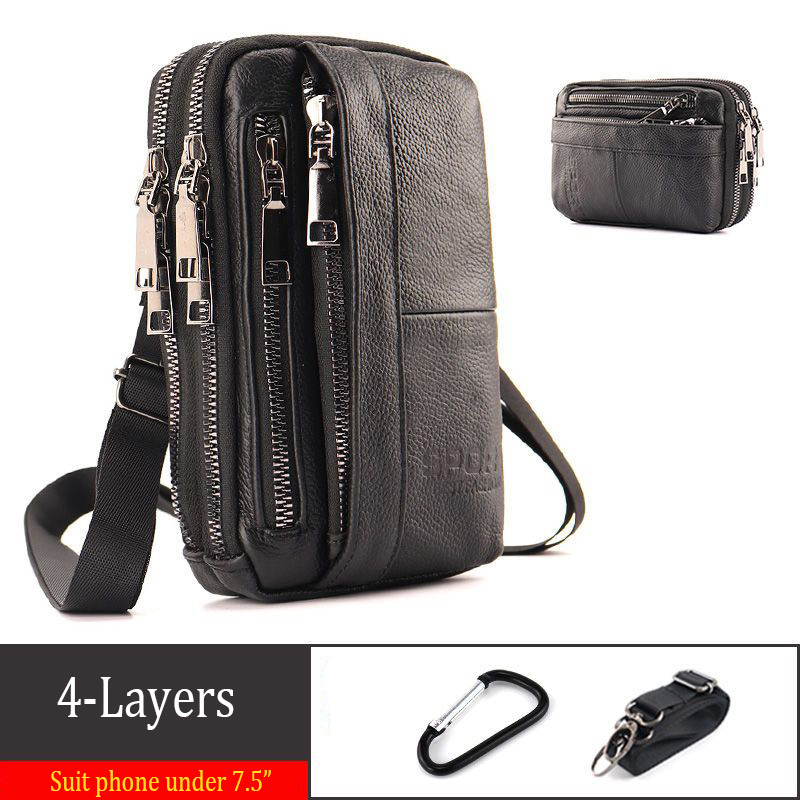 Túi Da Bò Đựng Điện Thoại Đeo Hông fp382 Nhiều Ngăn Thời Trang Cho Nam
