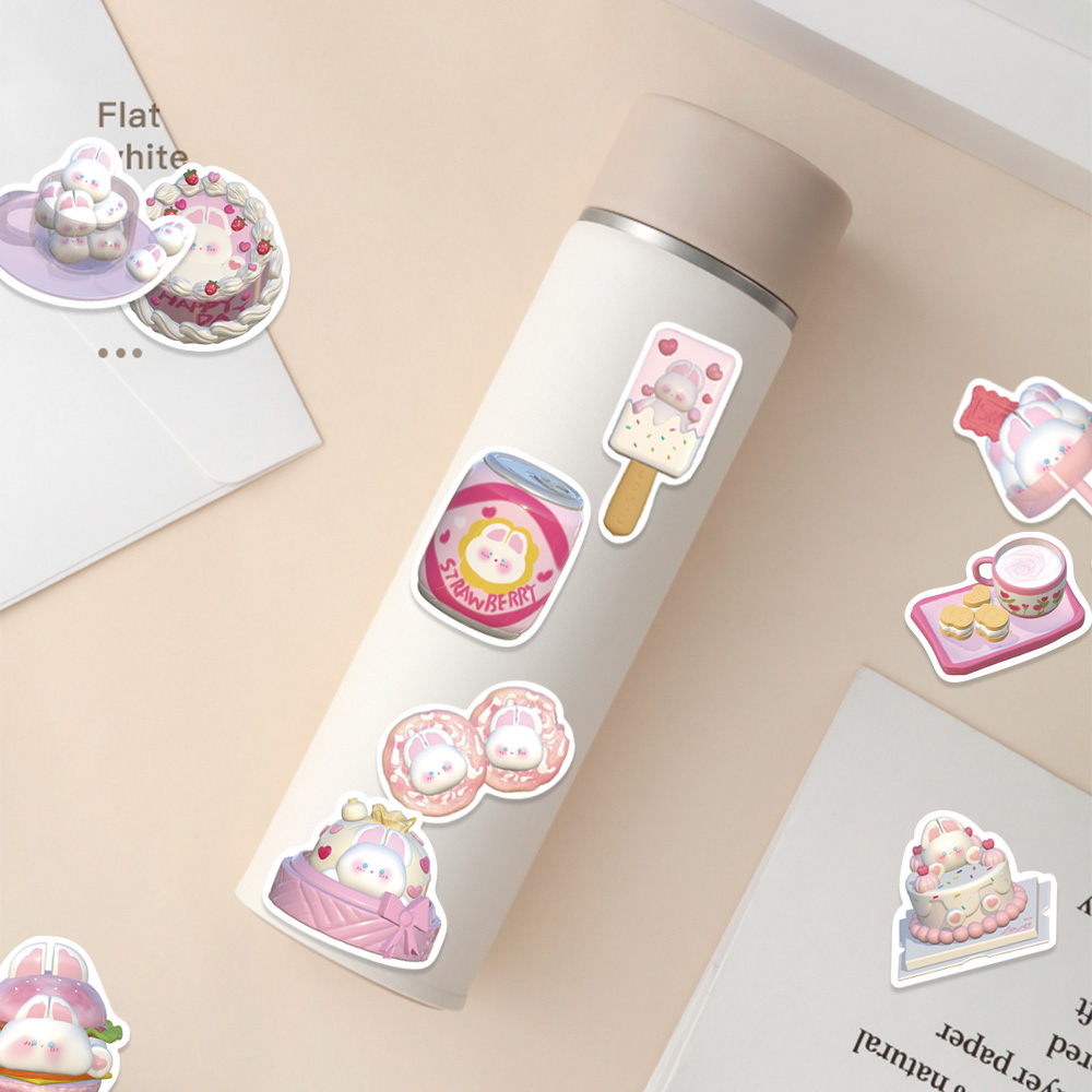 Bộ 50 Miếng Dán Hình Thỏ Đáng Yêu Cho Bé Gái Miếng Dán Chống Thấm Nước Họa Tiết Dễ Thương Cho Mùa Hè