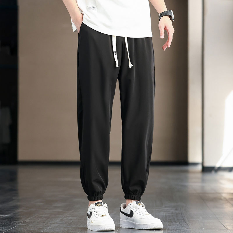 Quần Dài Thể Thao Lưng Thun Rút Dây Thoáng Khí Nhanh Khô Phong Cách Hàn Quốc Cho Nam