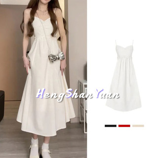 Đầm Hai Dây Dáng Dài Màu Trắng Thời Trang Mùa Hè Hàng Mới Dành Cho Bạn Nữ