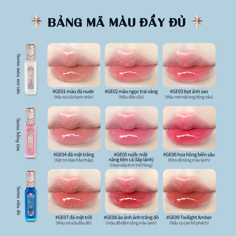 Son Bóng Dạng Lỏng 3.5ml Dòng Nàng Tiên Cá Flower Knows Moonlight