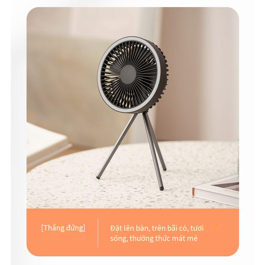 Quạt chiếu sáng ngoài trời Quạt chân máy Quạt chân máy đa chức năng Đèn lều có thể sạc lại Đèn cắm trại ba trong một Quạt sạc đèn chùm cắm trại ánh sáng Quạt cầm tay Quạt để bàn Đèn lều