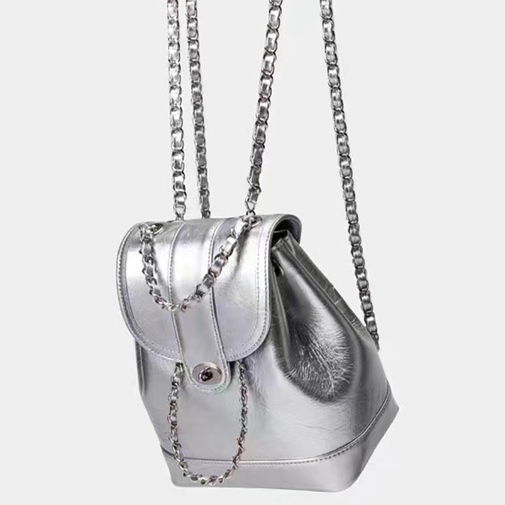 Ba Lô Mini Phối Dây Xích ,Thời Trang Hàn Quốc Phong Cách Thời Trang Mới 2023 Cho Nữ TTF805