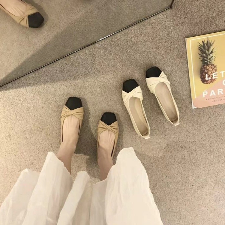 🔥có hàng sẵn🔥giày búo bê nữGiày búp bê mũi vuông kiểu dáng thời trang cho nữ Giày búp bê nhẹ đế mềm-AA0051