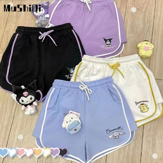 Quần Short Lưng Cao Ống Rộng Họa Tiết Hoạt Hình Xinh Xắn Dành Cho Nữ