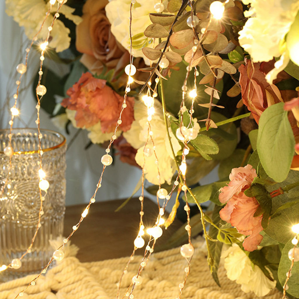 Dây đèn led trang trí fairylight, Đèn Trang Trí Dây 20LED Ánh Sáng Ấm Áp Cho Tiệc Cưới Khu Vườn Nhà Phòng Ngủ Ngoài Trời Trong Treo Tường, trang trí decor phòng Beking G.