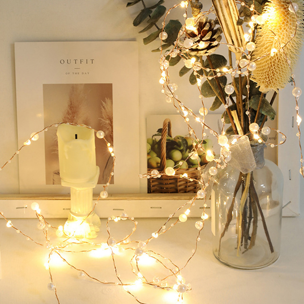 Dây đèn led trang trí fairylight, Đèn Trang Trí Dây 20LED Ánh Sáng Ấm Áp Cho Tiệc Cưới Khu Vườn Nhà Phòng Ngủ Ngoài Trời Trong Treo Tường, trang trí decor phòng Beking G.