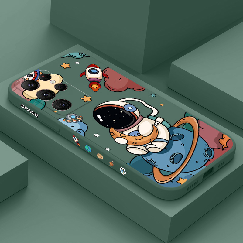 Ôp Điện Thoại Họa Tiết Phi Hành Gia Mặt Trăng Thời Trang Cho samsung galaxy s23 s22 fe ultra plus Ốp