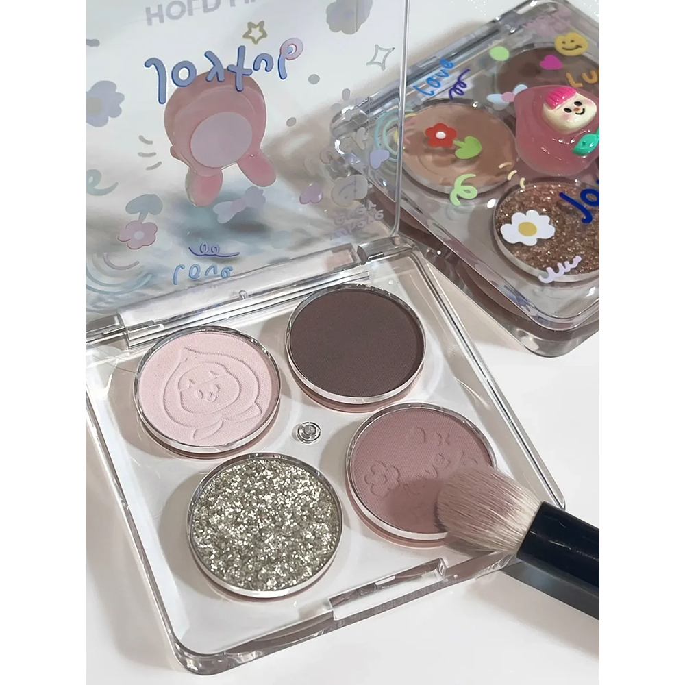 Bảng Phấn Mắt HOLD LIVE Màu Đen / Xám / Xanh Dương / Đất Hình Hành Tinh Đáng Yêu Mờ