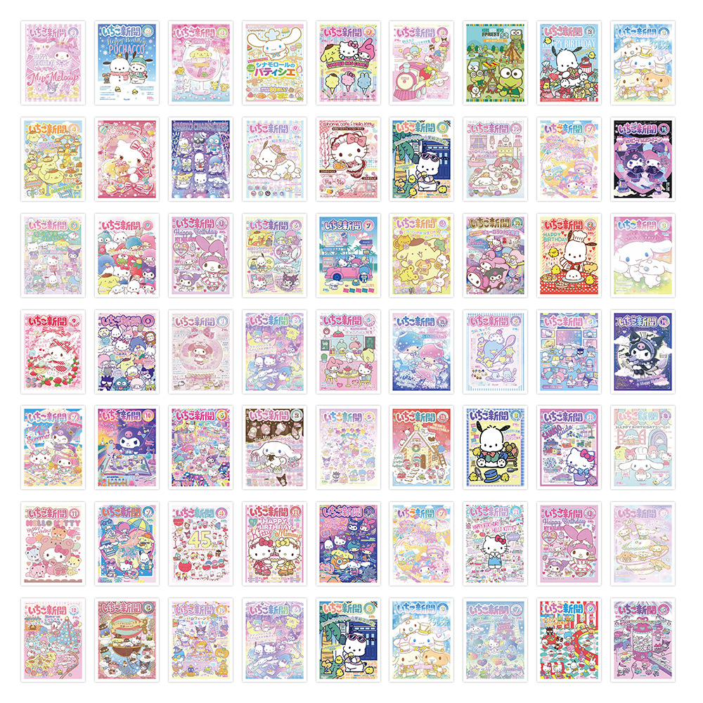 Bộ 60 Hình Dán Sanrio Đáng Yêu Trang Trí Vali Ván Trượt Mũ Bảo Hiểm Laptop