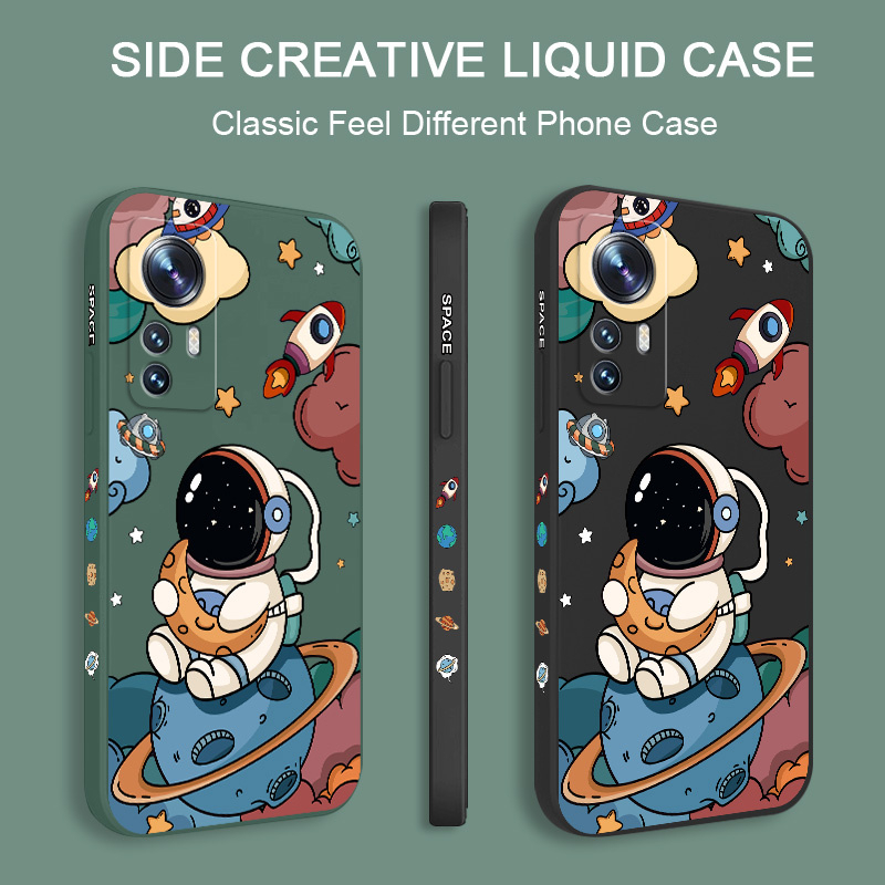 Ốp Điện Thoại Hình Phi Hành Gia Mặt Trăng Cho Xiaomi Mi 12S 12 11 12X Pro Lite Ultra 11Lite