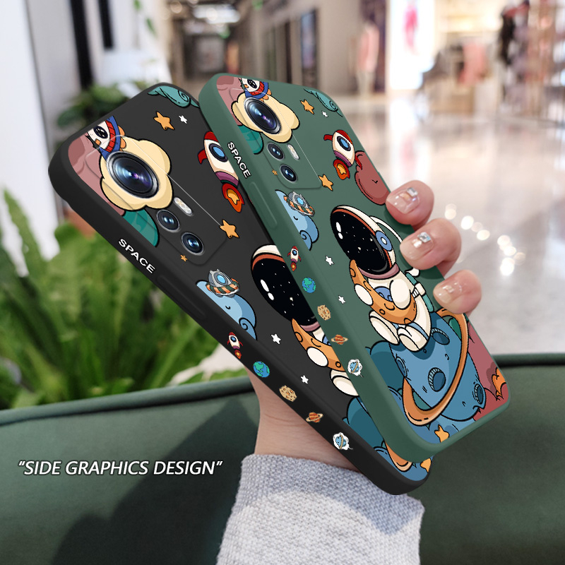 Ốp Điện Thoại Hình Phi Hành Gia Mặt Trăng Cho Xiaomi Mi 12S 12 11 12X Pro Lite Ultra 11Lite