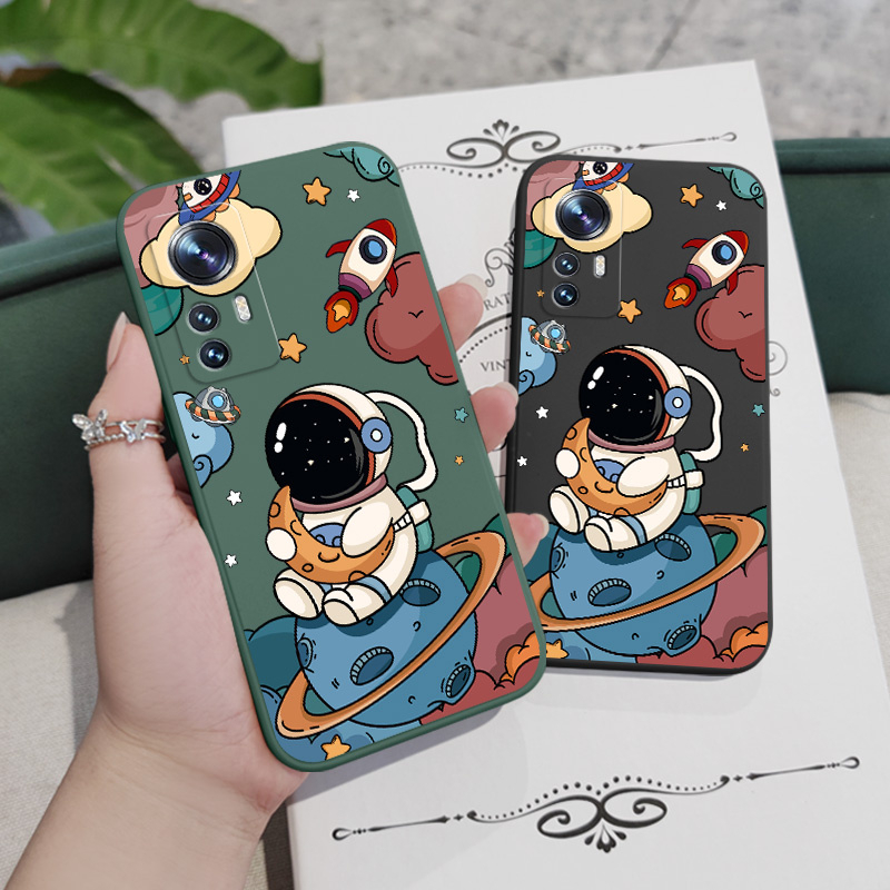Ốp Điện Thoại Hình Phi Hành Gia Mặt Trăng Cho Xiaomi Mi 12S 12 11 12X Pro Lite Ultra 11Lite