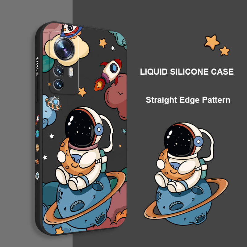 Ốp Điện Thoại Hình Phi Hành Gia Mặt Trăng Cho Xiaomi Mi 12S 12 11 12X Pro Lite Ultra 11Lite