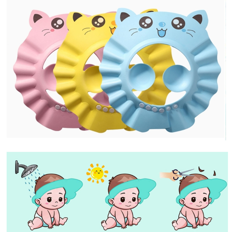 Mũ Chắn Nước Gội Đầu Bảo Vệ Tai Cho Bé