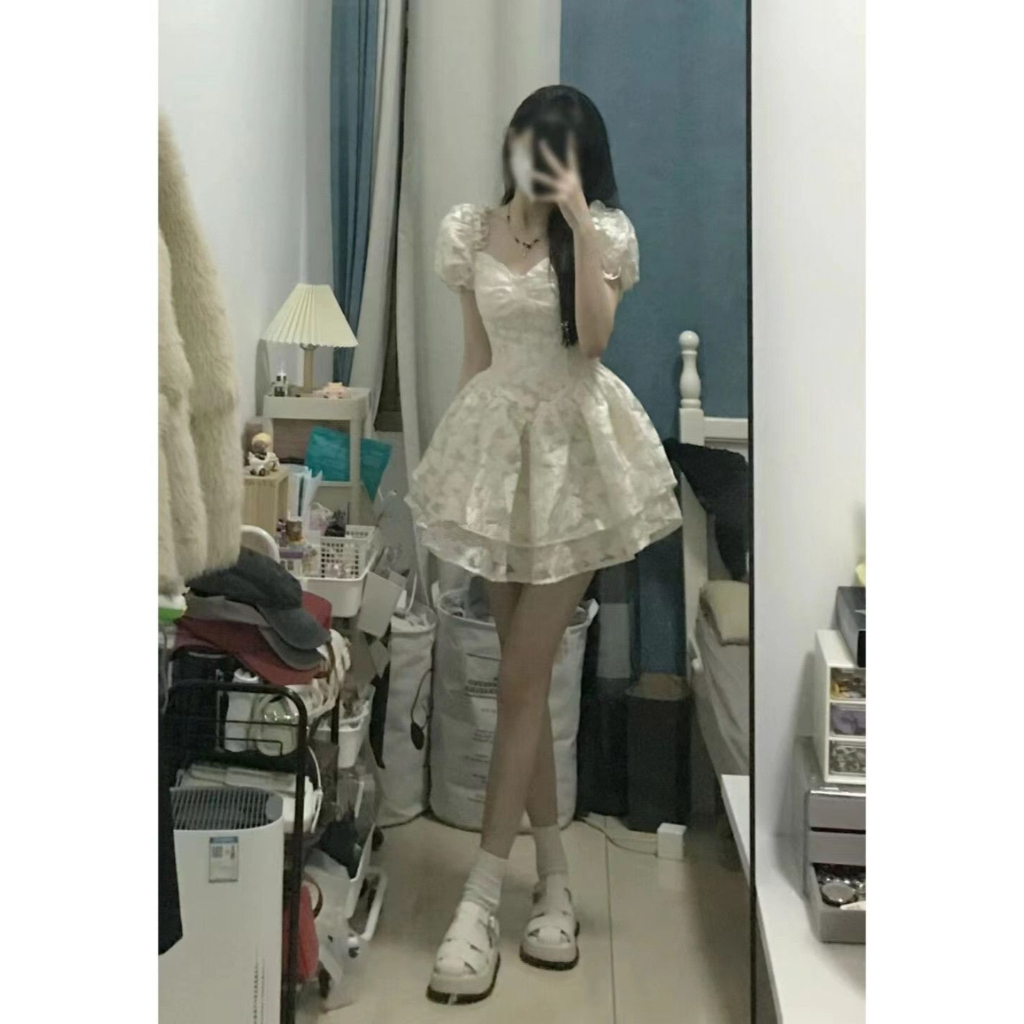 Summer Fashion Puff Sleeve Princess Dress for Women