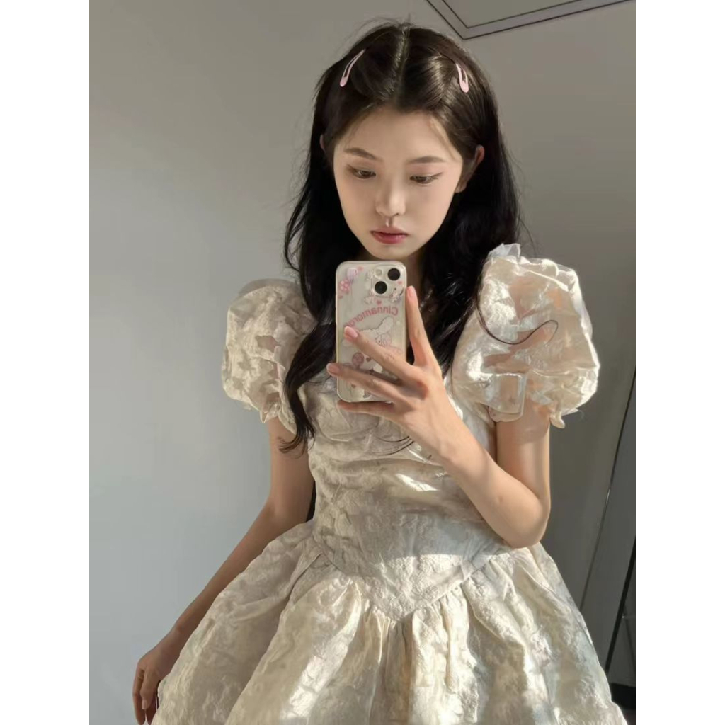 Summer Fashion Puff Sleeve Princess Dress for Women